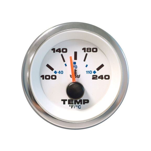 White Premier Pro Series Water Temperature Gauge image number 0