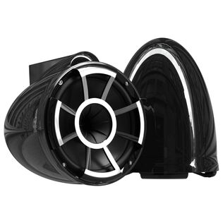 Wet Sounds REV 10 Black V2 Revolution Series 10" Marine Tower Speakers with X-Mount Surface Mounts (Pair)