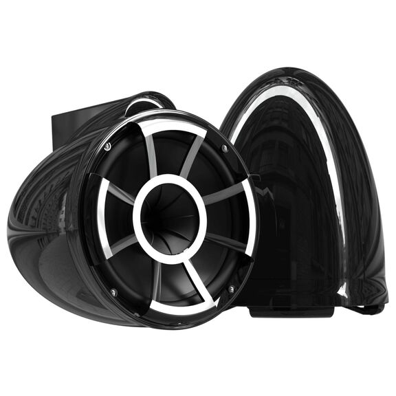 Wet Sounds REV 10 Black V2 Revolution Series 10" Marine Tower Speakers with X-Mount Surface Mounts (Pair) image number 0