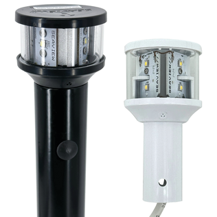 3 NM Round LED Masthead & All-Round 24V C-5 Nav Light - White