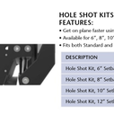HSP5080 Hole Shot Plate Kit 8" image number 1