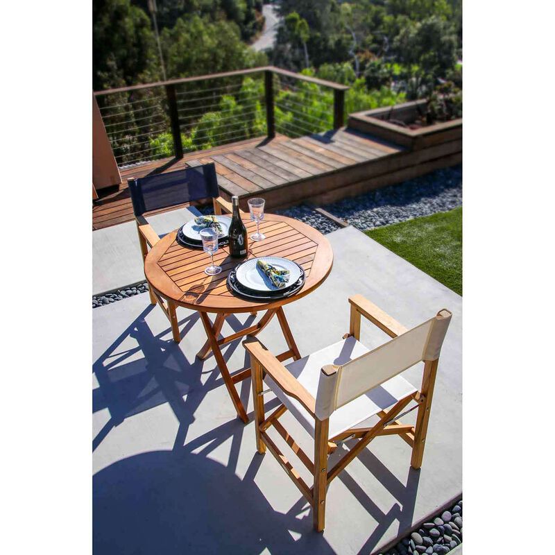 SEATEAK Round 35" Teak Dining Table West Marine