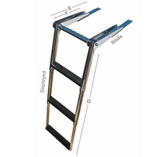 GG Schmitt & Sons Sliding 3-Step Top Pocket-Mount Telescoping Ladder