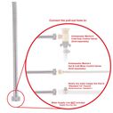 Recessed Shower Chrome Cup & Lid, Small Chrome Sprayer No Hook, 6' Stainless Steel Hose image number 9
