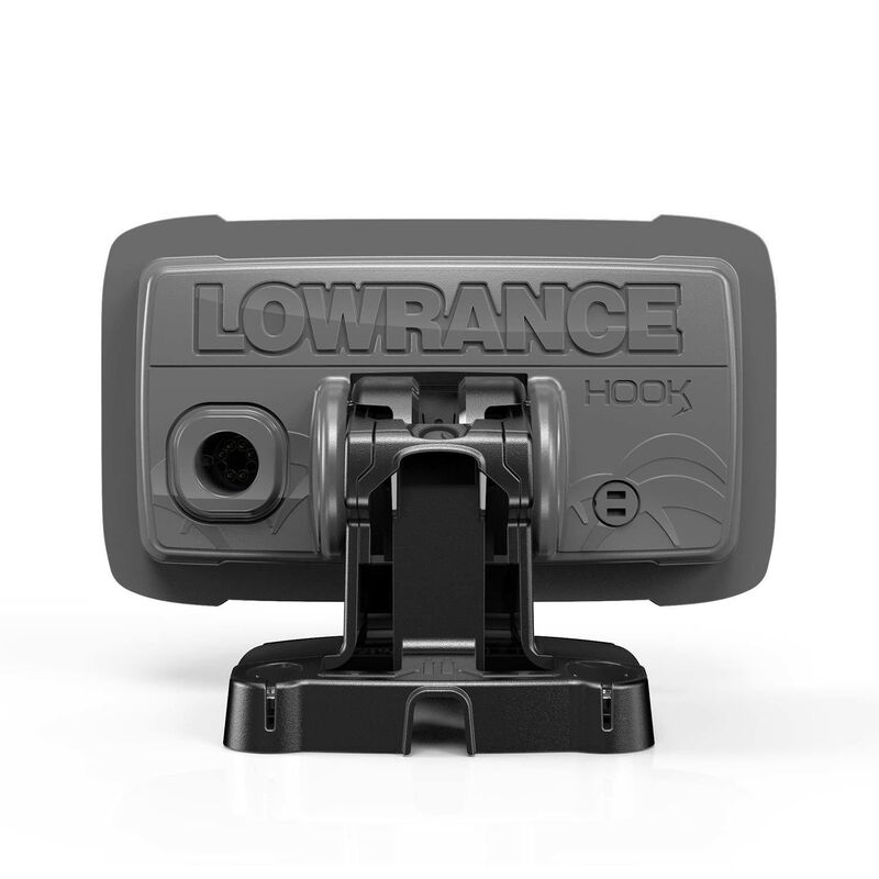 Lowrance HOOK²-4x 4 GPS Bullet Fishfinder w/Track Plotter Transom Mount Bullet Skimmer Transducer
