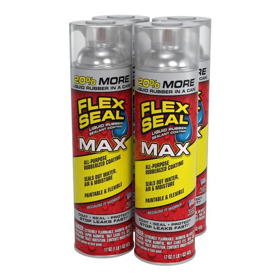 Flex Seal&reg; Max Clear, 17oz, 4-Pack image number 0