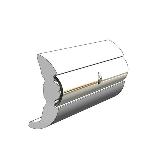 Rigid Black Rub Rail Kit, 1 13/16" x 1", 3 Pieces 7.5', 7.5' & 5' Lengths image number 0