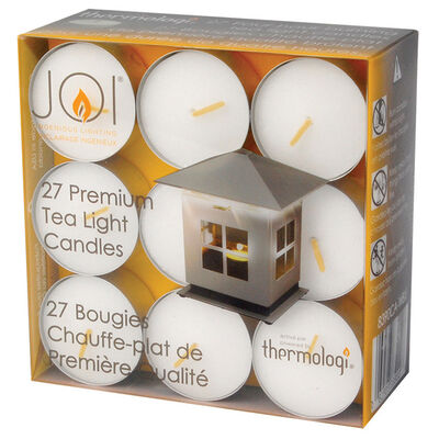 JOI Tea Light Replacement Candles, 27-Pack