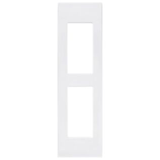 Vimar Arke 2-Module Classic Cover Plate for Panel Mounting, Technopolymer, White (Variant .74)