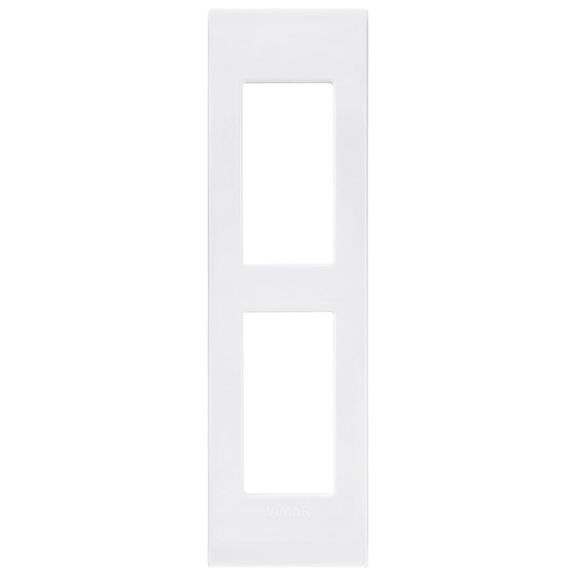 Vimar Arke 2-Module Classic Cover Plate for Panel Mounting, Technopolymer, White (Variant .74) image number 0