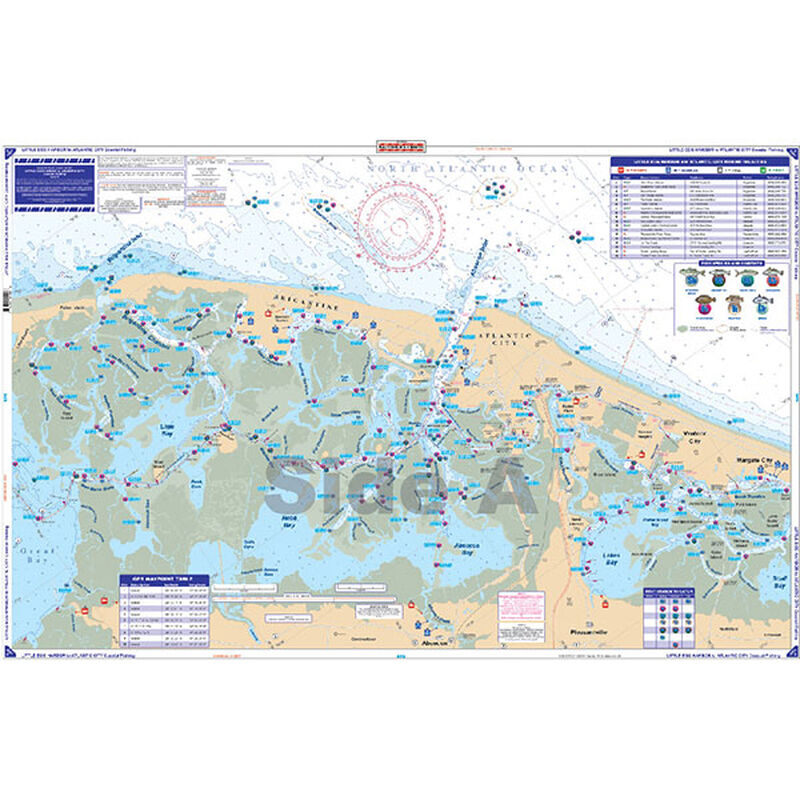 WATERPROOF CHARTS Little Egg Harbor To Atlantic City Inshore Fishing