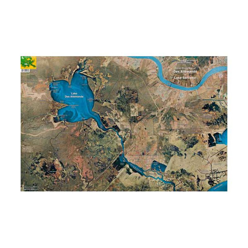 Des Allemands/Lake Salvador, Louisiana Laminated Map image number 0
