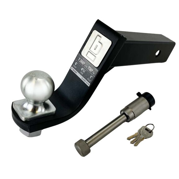 Trailer Towing Security Kit, 4" Shank, 6" Drop, 2" Ball 6000LB HD image number 0