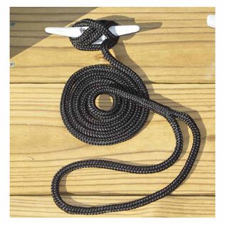 3/8" x 20' Dock Line, Premium Double Braid, Black