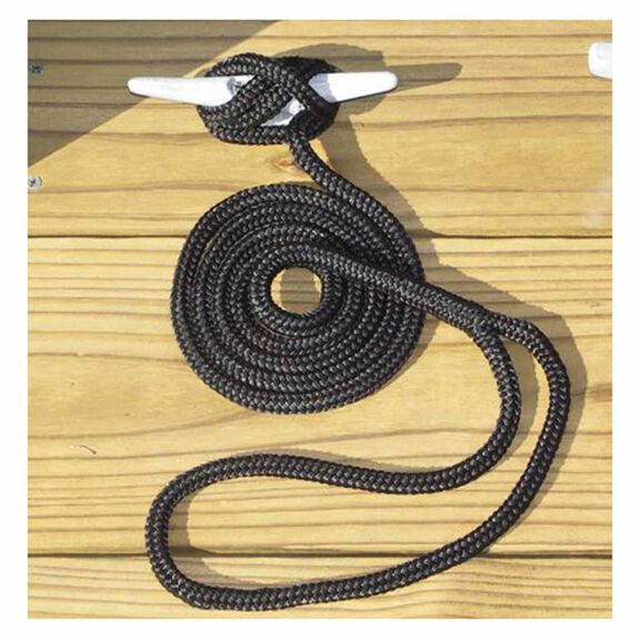 3/8" x 20' Dock Line, Premium Double Braid, Black image number 0