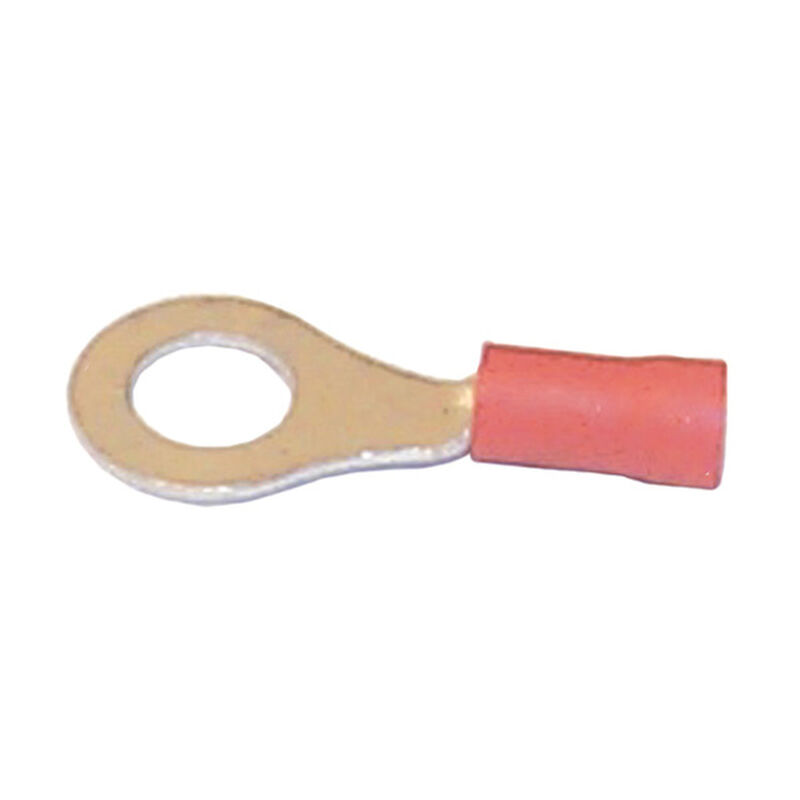 22-18 AWG Ring Terminals, 1/4", Red, 100-Pack image number 0