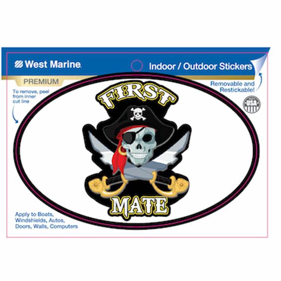 First Mate Pirate Vinyl Decal image number 0