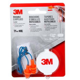 Corded Reusable Earplugs, 90586H1-DC, 1 pair with case/pack