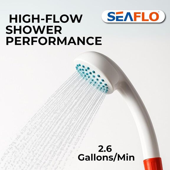 SEAFLO Portable 12V Outdoor Camping/Shower Pump with 80" Hose image number 2