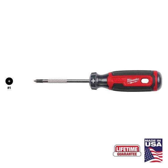 #1 Phillips 3" Cushion Grip Screwdriver (USA) image number 0
