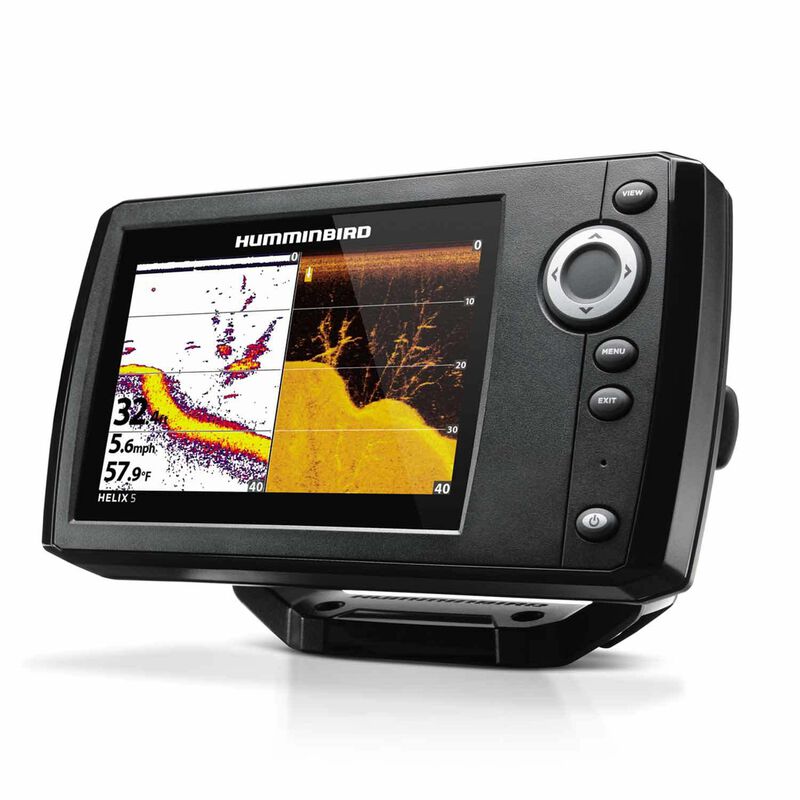 HUMMINBIRD Helix 5 Chirp DI GPS G2 NAV+ Fishfinder/Chartplotter Combo with  Transducer and Navionics+ Charts
