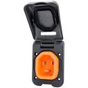 50' Dual Configuration Cordset & Black Nonmetallic Inlet, 30A, Orange image number 1