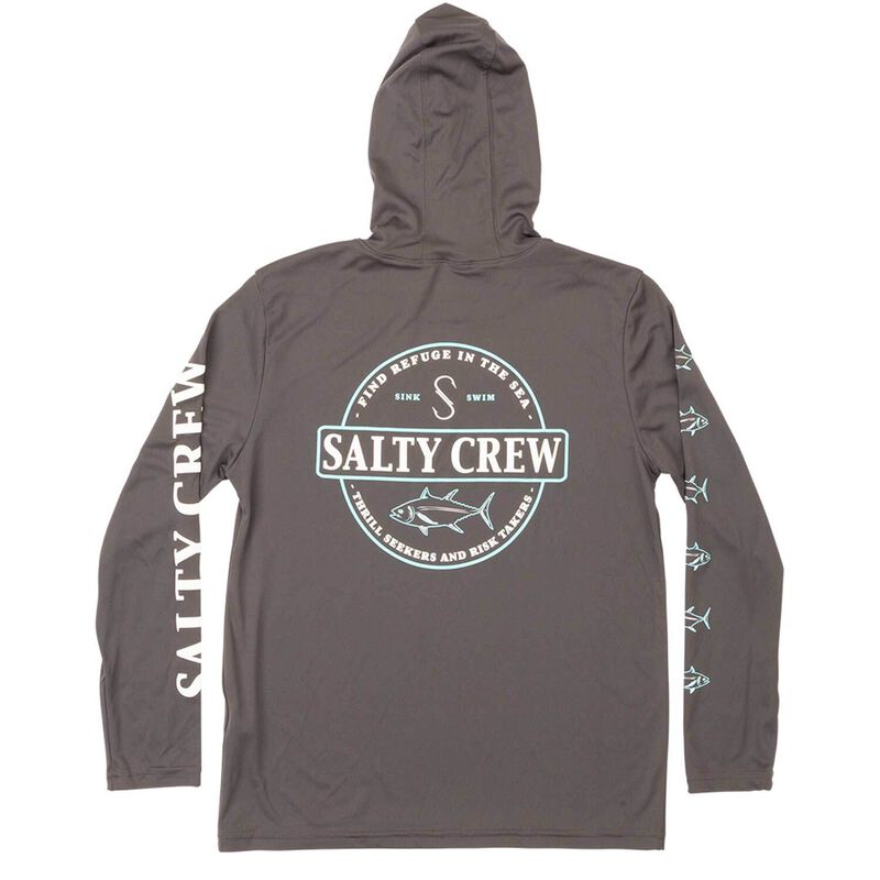 SALTY CREW Men's Deepsea Hooded Rash Guard West Marine