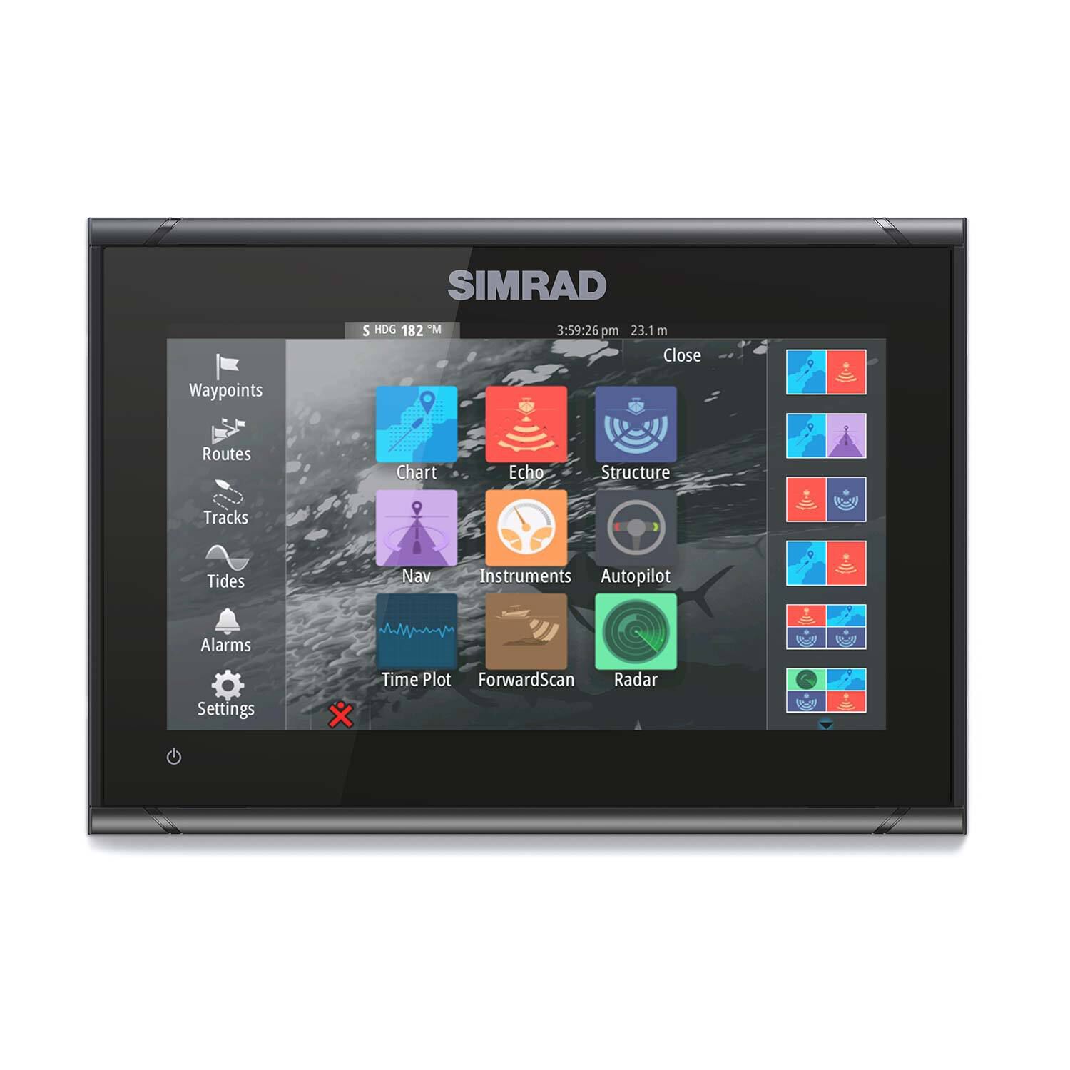 Simrad GO9 XSE Combo w/Transom Mount Transducer 83/200 kHz - Thumbnail 3