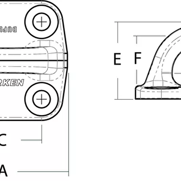 Small Square Duplex Padeye image number 1