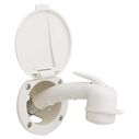 Recessed Shower Warm White Cup & Lid, Small Warm White Sprayer, 10' White Rubber Hose image number 1