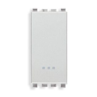 Vimar Eikon 1P NO 10A Push Button, Lightable, Replaceable Button, Next (Silver)