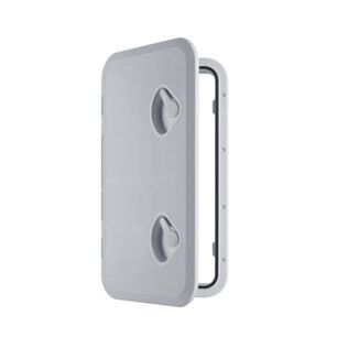 SEAFLO Marine Deck Access Hatch & Lid &ndash; 24" x 14", White, Rectangular Inspection Hatch with 180&deg; Opening, Non-Slip Surface