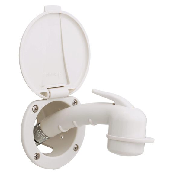 Recessed Shower Warm White Cup & Lid, Small Warm White Sprayer, 6' Stainless Steel Hose image number 1