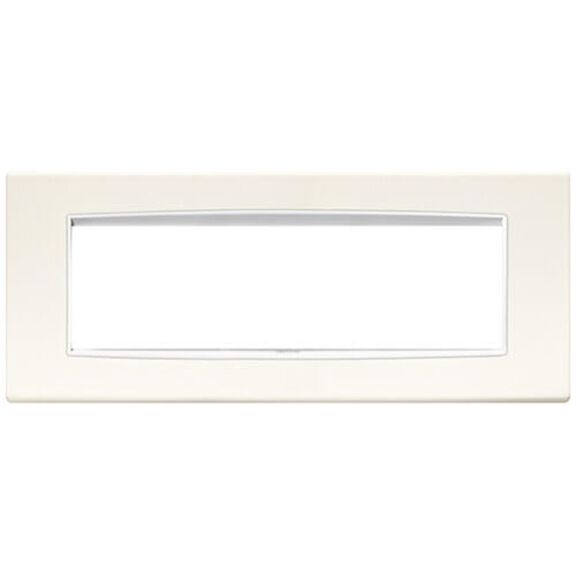 Vimar Eikon 20657.B01 7-Module Classic Cover Plate, Arctic White image number 0