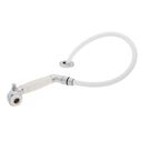 Deck-Mount Sprayer Classic Warm White Sprayer, 6' White Rubber Hose, Ultra-Low Profile Holder image number 1