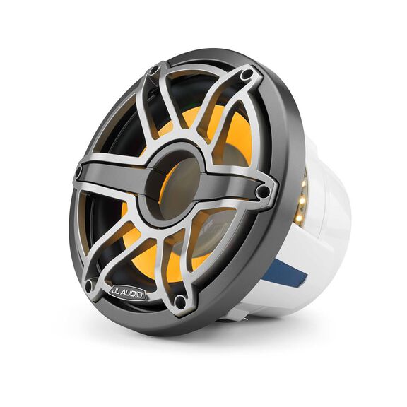 M6-10IB-S-GmTi-i-4 10" Marine Subwoofer Driver, Gunmetal and Titanium Sport Grille with RGB LED Lighting image number 2