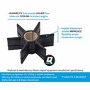 43026Q02 Water Pump Impeller, Mercury Optimax & 4-Stroke Outboards, 75-115 HP image number 1
