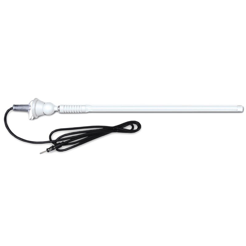AM/FM Universal Flexible Whip Antenna, White image number null