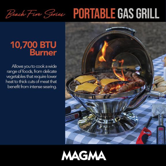 15" Beach Fire Gas Grill, Avocado image number 6