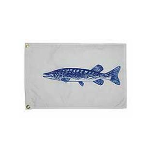 Pickerel Fish Flag, 12" x 18"