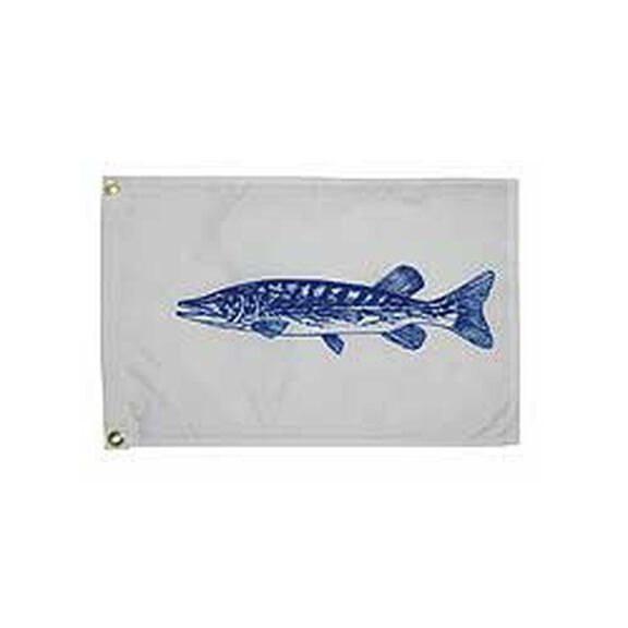 Pickerel Fish Flag, 12" x 18" image number 0