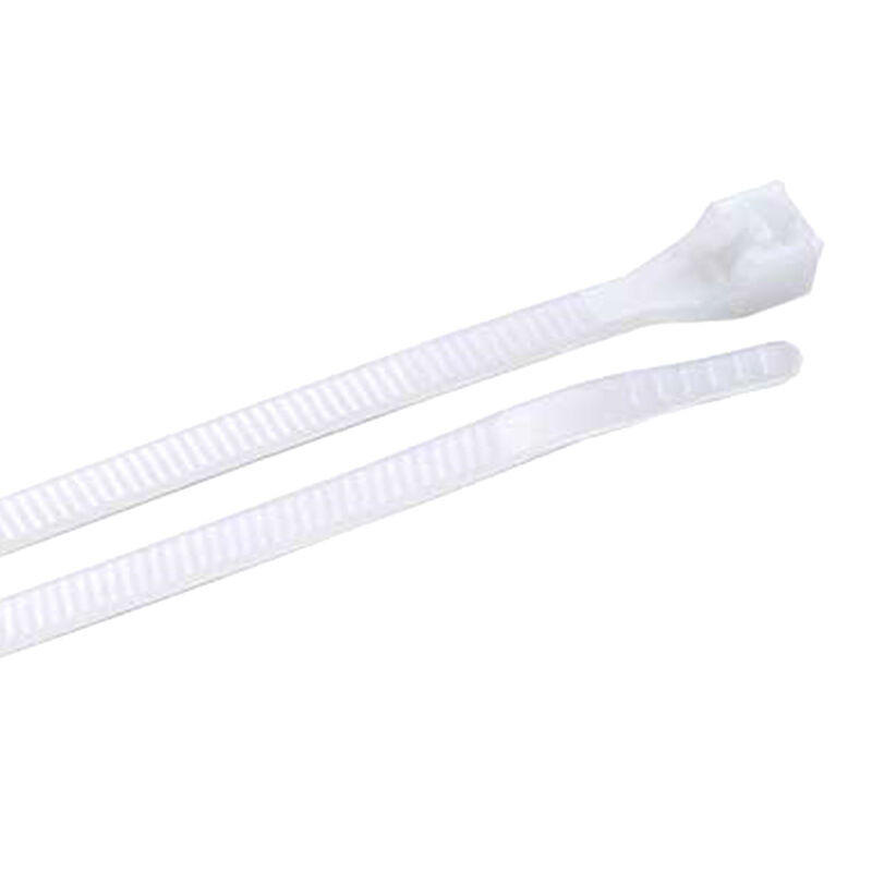 8" Cable Ties, White, 25-Pack image number 1