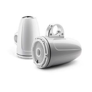 M6-770ETXv3-Gw-C-3Gw 7.7" Marine Enclosed Coaxial Speaker, Classic White Grille, Pair