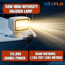 SEAFLO 02 Series 50W Remote Control Halogen Boat Searchlight, White image number 6
