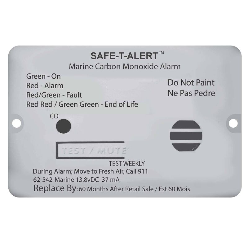 Safe-T-Alert Carbon Monoxide Alarm, 12V DC, Flush Mount, Hard Wire image number 0