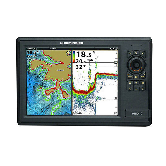 ONIX10ci NT Fishfinder/Chartplotter Combo with Transom Mount Transducer and TriFuel Charts image number 0