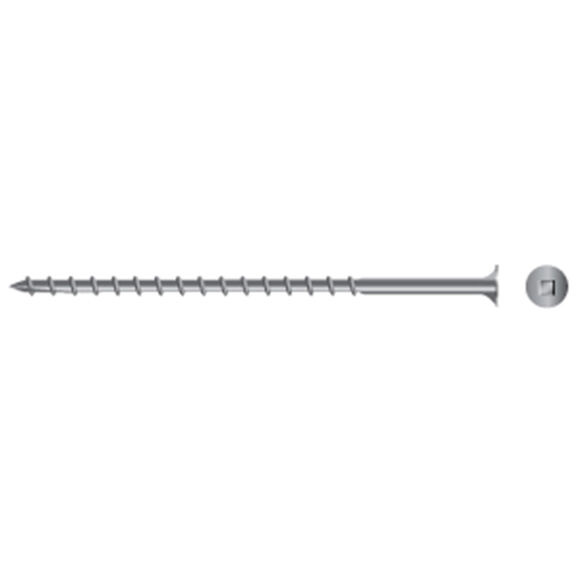Stainless Steel Square Drive Flat-Head Deck Screws image number 0