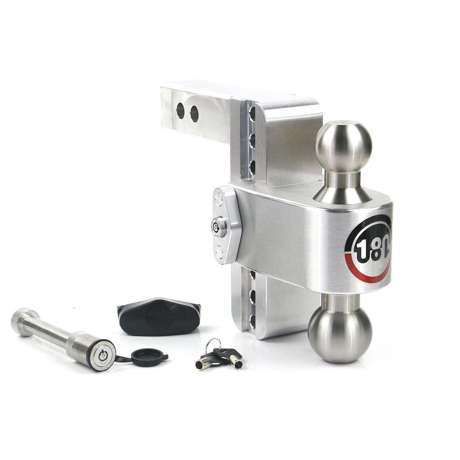 Weigh Safe 180-Degree Adjustable Trailer Hitch, Compatible with 2" Receivers, 6" Drop