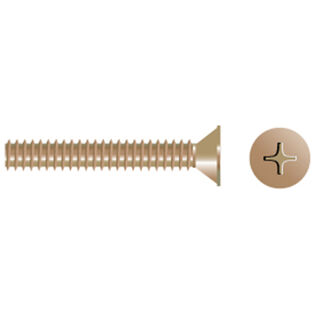Silicon Bronze Phillips Flat-Head Machine Screws