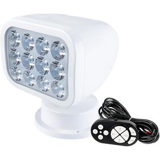 SEAFLO 360&deg; Rotating Remote Control LED Searchlight, 10-30V DC, 2700 Lumens, Wired Remote, White
